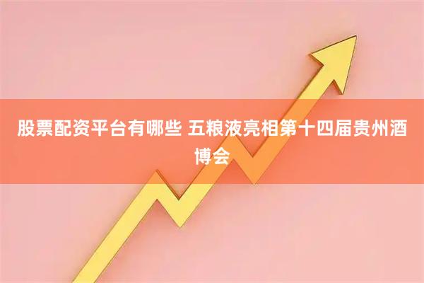股票配资平台有哪些 五粮液亮相第十四届贵州酒博会