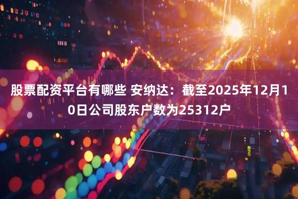 股票配资平台有哪些 安纳达：截至2025年12月10日公司股东户数为25312户