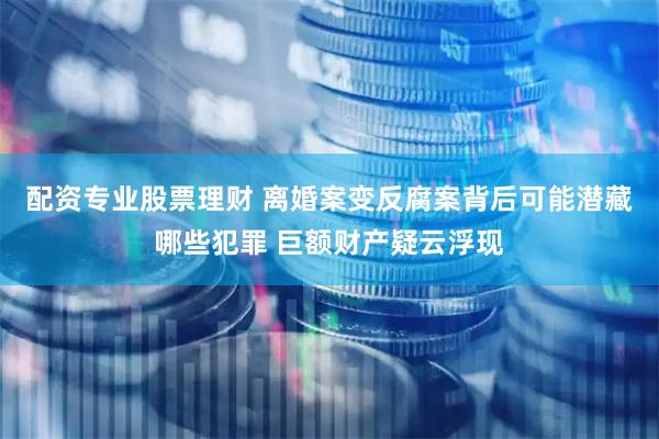 配资专业股票理财 离婚案变反腐案背后可能潜藏哪些犯罪 巨额财产疑云浮现